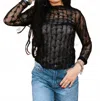 2flyco Lariat Lace Long Sleeves In Midnight Black In Multi