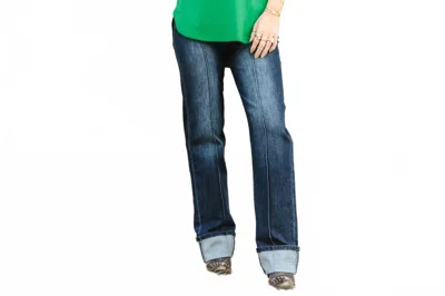 2flyco Line Drives Jean In Dark Wash In Blue