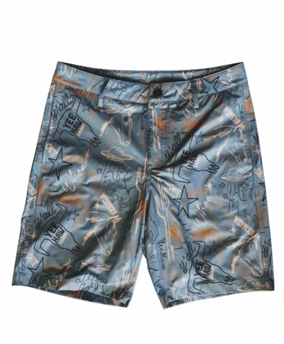 2flyco Men's Knarly Cowboys Swim Trunks / Shorts In Multi