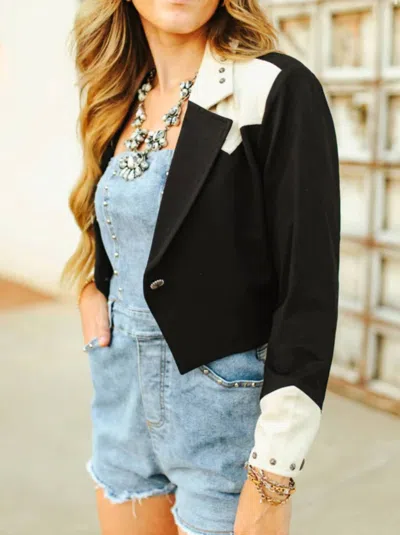 2flyco Pony Express Blazer In Black