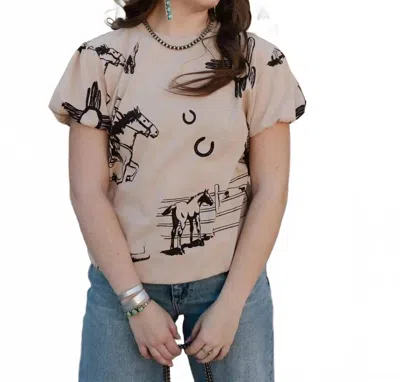 2flyco Rustic Reverie Top In Cream In White