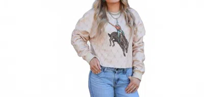 2flyco Stagecoach Crewneck Sweatshirt In Cream In White
