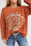 2flyco Taos Sweater In Rust In Multi