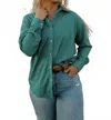 2flyco The Kingman Button Down Shirt In Turquoise In Green