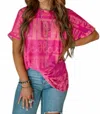 2flyco Western Lingo Tee In Rose In Pink