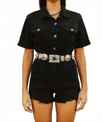 2flyco You Love Me Romper In Black