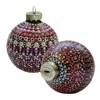 2kstyle Bohemian Hand-painted Bauble Christmas Ornament Set Of Two - Multicolor In Multi