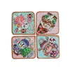 2kstyle Cinnamon Gingerbread Modelling Clay Christmas Tree Ornament Set Of Four - Multicolor