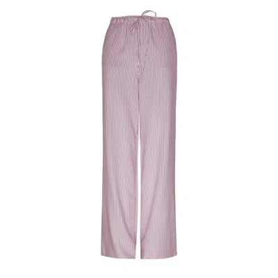 2kstyle Women's Amalfi Elasticated Striped Linen Wide-leg Pants - Multicolor In Pink