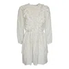2kstyle Women's August Boho Style Ruffled Viscose Polka-dot Mini Dress - White And Black In White