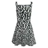 2kstyle Women's Black / White Zinaida Animal Print Mini Dress From French Jacquard - Black And White In Black/white