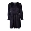2kstyle Women's Blue Blaire Polka-dot Satin Effect Mini Dress - Navy In Black
