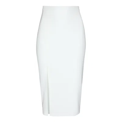 2kstyle Women's Carine High-waisted Pencil Split Midi Skirt - White