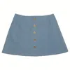 2kstyle Women's Paulina Buttoned Denim Mini Skirt - Blue In Blue