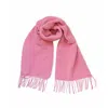 2kstyle Women's Pink Lana Handknit Wool-blend Fringed Scarf - Salmon In Pink