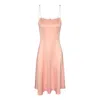2kstyle Women's Pink / Purple Josselin Spaghetti Strap Satin Midi Dress - Pearl Pink In Pink/purple