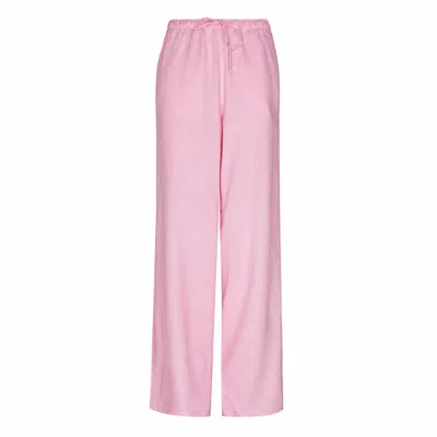 2kstyle Women's Positano Elasticated Linen Wide-leg Pants - Pink