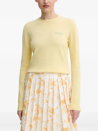 2nd Day Logo-embroidered Sweater In Yellow