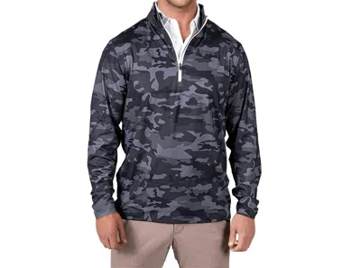 2putt Men's Camo Q-zip Pullover In Black