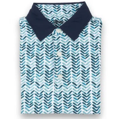 2putt Men's Flying V Polo In Blue