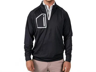 2putt Men's Q-zip Pullover In Black