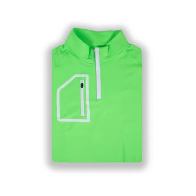 2putt Men's Q-zip Pullover In Lime Green
