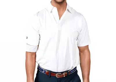 2putt Men's Short Sleeve Polo In Angry Snowman In White