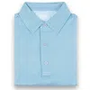 2putt Men's Short Sleeve Stripe Polo In Light Blue In Blue