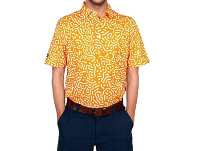 2putt Men's Wrong Fairway Polo In Orange