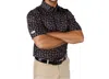 2putt Short Sleeve Floral Polo In Dark In Blue