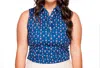 2putt Transfusion Sleeveless Polo In Blue In Blue