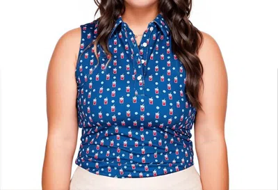 2putt Transfusion Sleeveless Polo In Blue