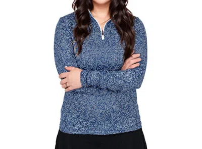 2putt Women's Q-zip Pullover In Starry Night In Blue