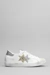 2STAR ONE STAR SNEAKERS IN WHITE LEATHER