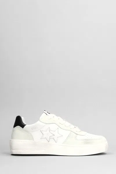 2star Padel Star Trainers In White Suede And Leather