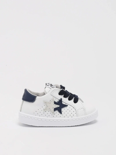 2star Kids' Sneakers Low Sneaker In Bianco-blu
