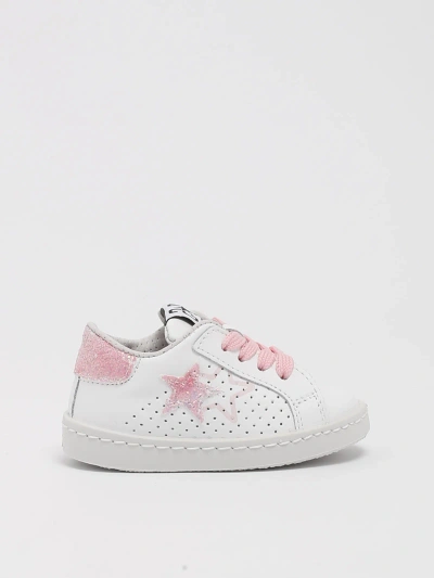 2star Kids' Sneakers Low Sneaker In Bianco-rosa