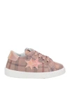 2star Toddler Girl Sneakers Antique Rose Size 9c Textile Fibers, Soft Leather In Pink