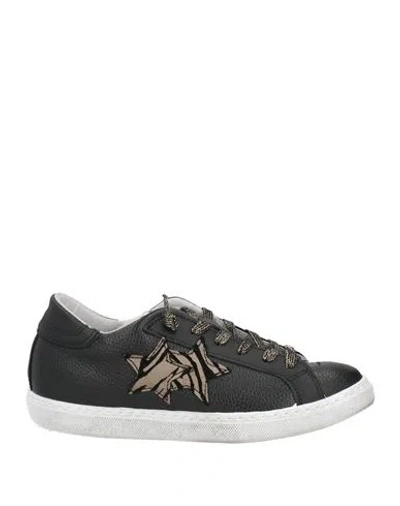 2star Woman Sneakers Black Size 8 Leather