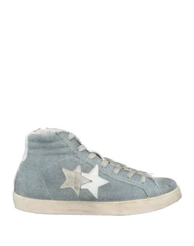 2star Woman Sneakers Blue Size 9 Textile Fibers