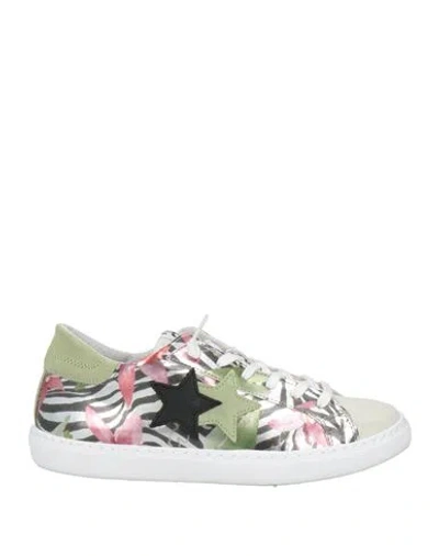 2star Woman Sneakers Light Grey Size 8 Leather In Multi