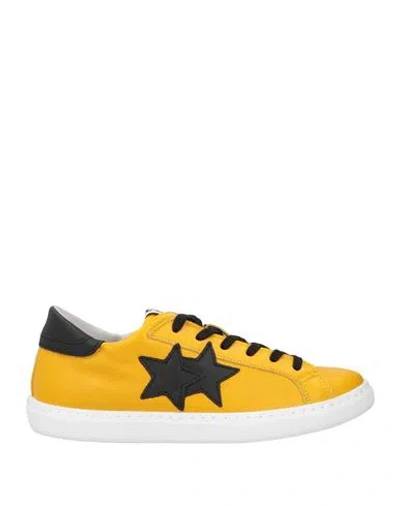 2star Woman Sneakers Marigold Size 5 Leather In Yellow