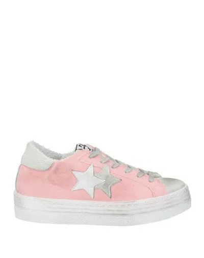 2star Woman Sneakers Pink Size 9 Textile Fibers