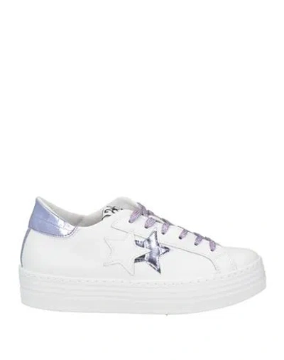 2star Woman Sneakers White Size 5 Leather In Multi