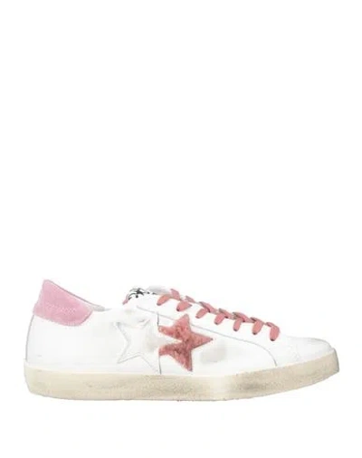 2star Woman Sneakers White Size 6 Leather In Multi