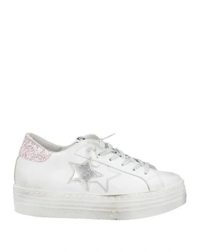 2star Woman Sneakers White Size 6 Leather In Multi