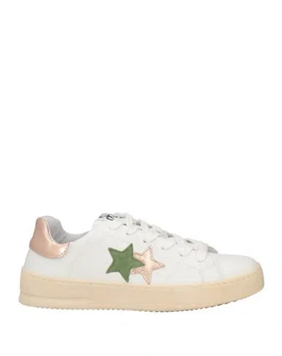 2star Woman Sneakers White Size 8 Leather In Multi