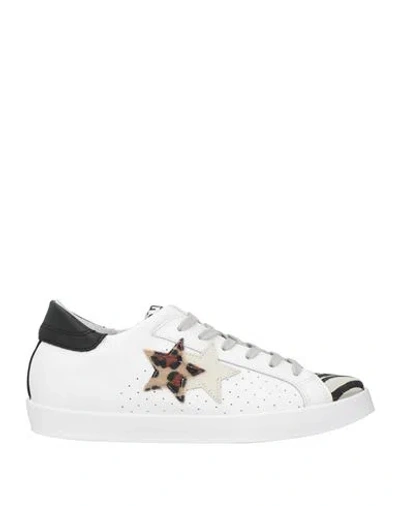 2star Woman Sneakers White Size 8 Leather