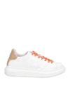 2star Woman Sneakers White Size 9 Leather, Textile Fibers