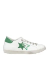 2star Woman Sneakers White Size 9 Leather, Textile Fibers In White